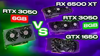 RTX 3050 6GB vs RX 6500 XT Can the new 6GB RTX 3050 compete with AMD [upl. by Eesac421]