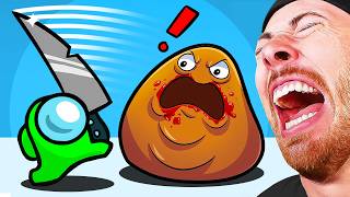 BOUs REVENGE Among Us Animation Pou Revenge FUNNY Cartoon [upl. by Arded625]