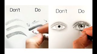 10 Easy Tips for Drawing Face Eyes Nose and Lips [upl. by Yendor2]