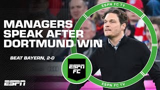 Edin Terzic amp Thomas Tuchel react to Borussia Dortmund’s win vs Bayern Munich  ESPN FC [upl. by Cerys]