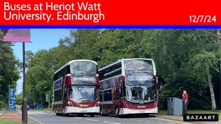 Buses at HeriotWatt University Edinburgh  Bus Vlog 12724 [upl. by Siradal486]