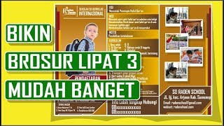 cara membuat brosur lipat 3 dengan coreldraw x7 [upl. by Kiel]