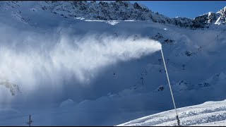 Tignes  Behind the scenes of artificial snow making English [upl. by Iolanthe]