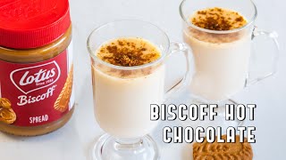 Lotus Biscoff Hot Chocolate Recipe shorts [upl. by Annahsohs]