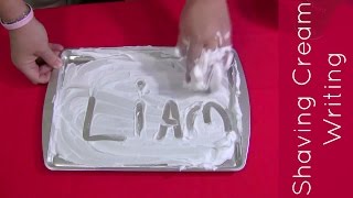 Shaving Cream Writing Sensory Play For Prescool and Kindergarten [upl. by Cower]