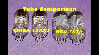 2 RCA Tall Plate 7025 vs 2 China 12AX7 Tube Tone Comparison Peavey XXX Amp [upl. by Antonie48]