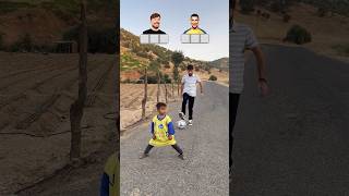 Mini Ronaldo vs MrBest ⚽️ ronaldo mrbeast football challenge shorts [upl. by Quiteria]