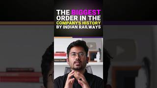 Biggest order from Indian railways🤯multibaggerstock stockmarket railwaystocks [upl. by Bertrando]