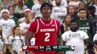 Wisconsin Basketball Highlights at Michigan State 12523 [upl. by Hsaniva]