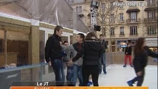 Ouverture de la patinoire des Lumières Lyon [upl. by Tarrance]