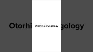 How to pronounce Otorhinolaryngology [upl. by Ilsa797]