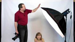 Studio Flash Lighting Portrait photography Large Softbox tutorial [upl. by Nibur11]