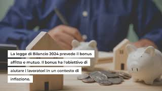 Bonus affitto e mutuo 2024 pronti 2mila euro per ogni lavoratore i requisiti [upl. by Einapets]