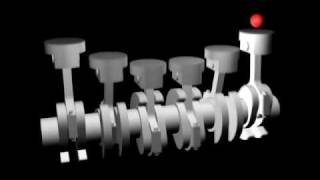 Straight 6 engine animation [upl. by Tinor]