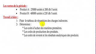 comptabilité analytique  exercice 2 [upl. by Arba]