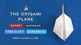 ✈ How to Fold an Origami Paper Airplane that Flies Great  Fold N Fly [upl. by Penland]