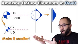 How to Change Size of Datum Elements in Revit Tutorial [upl. by Harifaz]