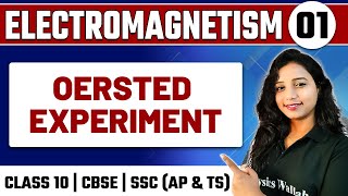 ELECTROMAGNETISM 01  Oersted Experiment  Physics  Class 10th  CBSE  SSC AP amp TS [upl. by Medorra216]