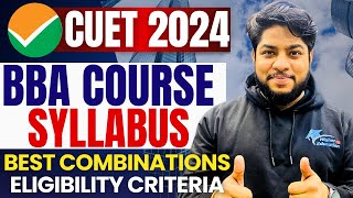 CUET 2024 BBA entrance exam syllabus New University list exam pattern complete details [upl. by Ariayek]