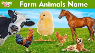 Farm Animals and their young ones  Animals babies  Educational videos for kids [upl. by Ardra]