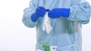 How to don the Biogel surgical glove open donning [upl. by Sudoeht]