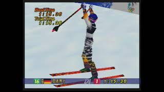 Nagano Winter Olympics ’98 N64  Alpine Skiing Downhill  11538 min [upl. by Hsiekal]