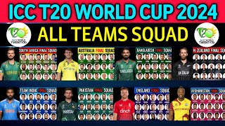 ICC T20 World Cup 2024  All Team Squad  T20 Cricket World Cup 2024 All Teams Squad  T20 WC 2024 [upl. by Enoek]