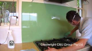 Glass Splashback Cleaning on Cooktop [upl. by Dyanne]