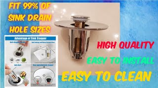 Universal Bathroom Sink Stopper TOOVREN Bathtub Stopper high quality easy to install amp clean [upl. by Derick]