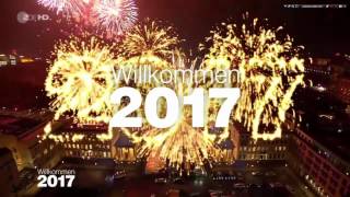 Die Silvesterparty am Brandenburger Tor in Berlin 20162017 Zeitraum um 0Uhr ZDFAufnahme [upl. by Tterab355]