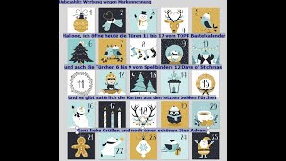 Kalendertürchen öffnen  Topp Bastelkalender Tür 11  17 und 12 Days of Stitchmas Türen 6  7 [upl. by Delsman]