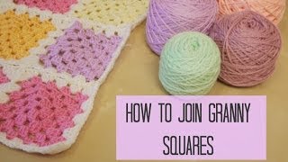 CROCHET How to join granny squares for beginners  Bella Coco [upl. by Korman]