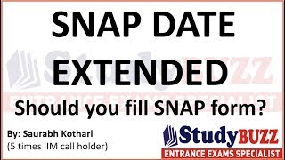 SNAP form date extended Should you fill SNAP form Top colleges amp Cut offs [upl. by Anawek389]