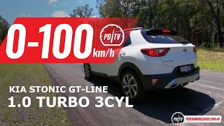 2021 Kia Stonic GTLine 10 turbo 0100kmh amp engine sound [upl. by Bernadine382]