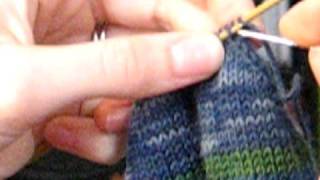 Kitchener Stitch To Close Sock Toe [upl. by Earehs]