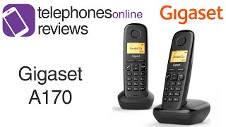 Gigaset A170 Digital Cordless Telephone Review by Telephones Online [upl. by Zipah]