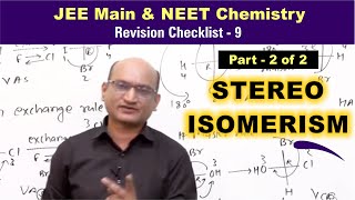 Stereo Isomerism part 2  Revision Checklist 9 for JEE amp NEET Chemistry [upl. by Dumah951]