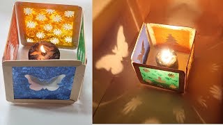 POPSICLE STICK LAMPSHADE  ICECREAM STICK CRAFT  POPSICLE STICK CRAFT  DIWALI DECORATION IDEAS [upl. by Gunn]