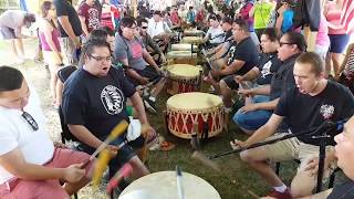 August 2017  Super Drum Group singing the Migmaq Honor Song ListugujPowwow Antele2017 [upl. by Mela]