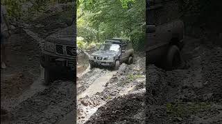 Nissan patrol Y61 30 diesel extremely muddy offroad on 35 tire part 1 [upl. by Anailli]