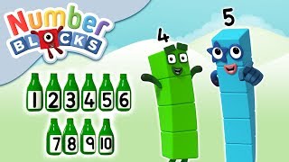 Numberblocks Ten Green Bottles  Learn to Count [upl. by Seidnac616]