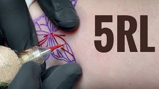 Small Butterfly Tattoo  Real time tattooing [upl. by Anitsirhcairam]