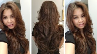 How to cut your own hair at home in long layers  Easy Long Layers Haircut [upl. by Nido333]