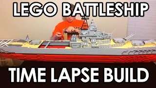 LEGO 7 Battleship Time Lapse Build【USS MISSOURI BB63】 [upl. by Nytsuj376]