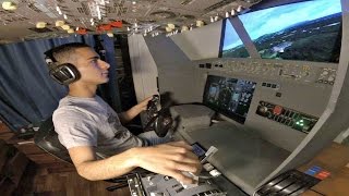 PMDG Boeing 737 Home Cockpit  Skiathos to Samos FULL FLIGHT  Short TakeoffLanding  GoPro Cockpit [upl. by Brittnee966]