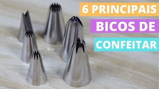 6 PRINCIPAIS BICOS DE CONFEITAR PARA INICIANTES  Bru na Cozinha [upl. by Grosberg]