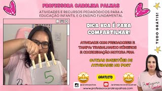 ATIVIDADE COM PREGADORES E TAMPA TRABALHANDO NÚMEROS E COORDENAÇÃO MOTORA FINA [upl. by Huberto]