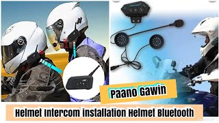 Helmet Intercom installation Helmet Bluetooth  Paano Gawin Step by Step [upl. by Assilak]