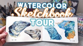 Sketchbook Tour  Watercolor amp Gouache Studies [upl. by Destinee]