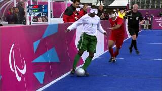 Football 5aside  TUR vs BRA  1st Half P1  Mens Prelim Pool B  London 2012 Paralympic Games [upl. by Berger]